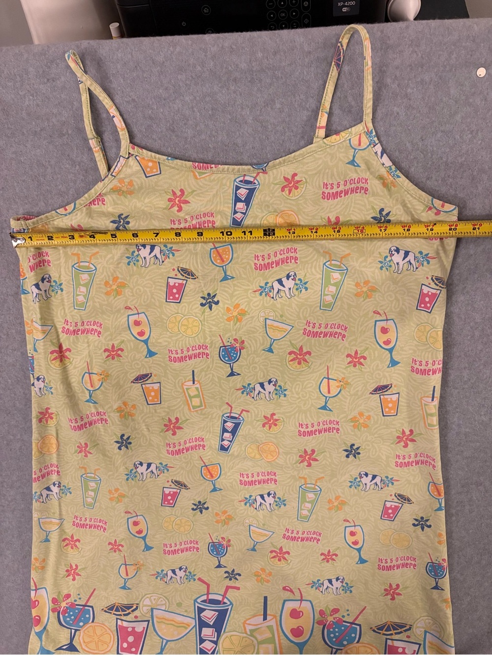 Vintage Big Dogs It’s 5 O’Clock Somewhere Spaghetti Strap Dress 1X/2X Y2K - Picture 3 of 6